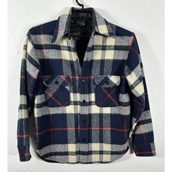 Vintage Towncraft Penny's Jacket Shacket Mens M Plaid Heavy Button Up - Picture 1 of 12